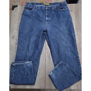 Real Ranch Premium Blue Denim Straight Leg Jeans Men 42x34 (31.5" Inseam)